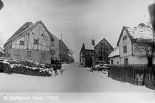 Demerather Unterdorf im Schnee 1927