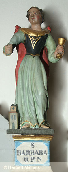 Figur der Heiligen Barbara