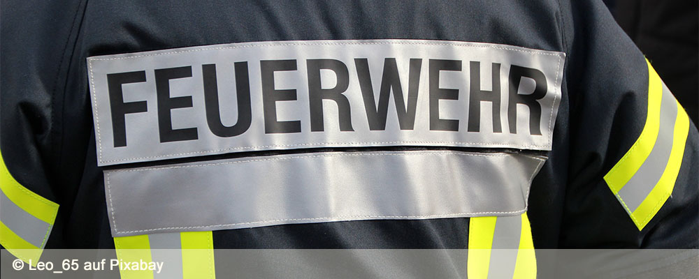 Rückseite einer Feuerwehr-Jacke