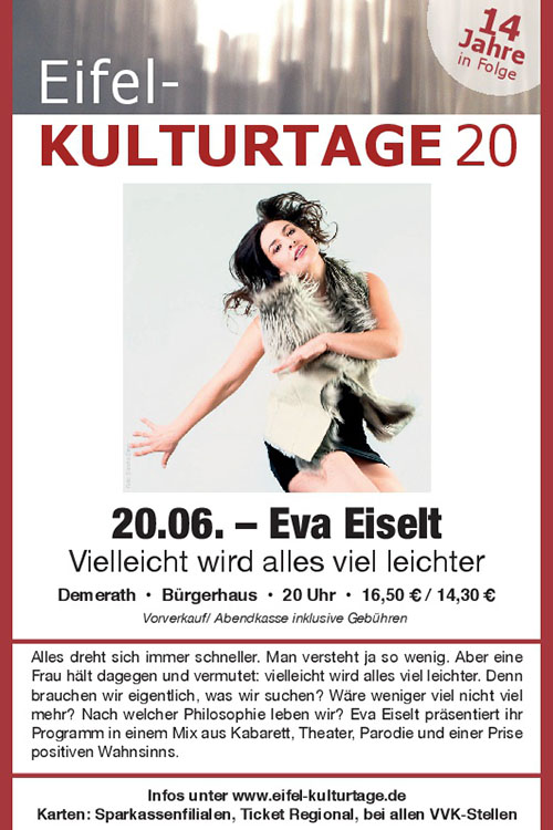 Eifel-Kulturtage 2020 - Plakat Eva Eiselt